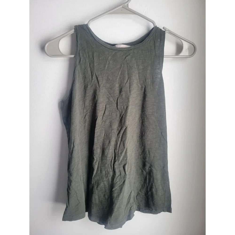 Ann Taylor LOFT Green Racer Back Tank Top XS Extra Small